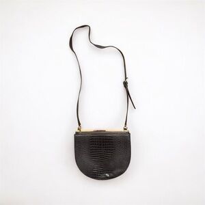 A New Day Blue Faux Alligator Textured Crossbody Bag